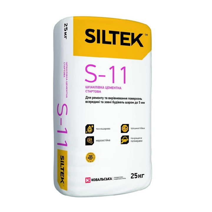Шпаклівка цементна стартова SILTEK S-11/25кг