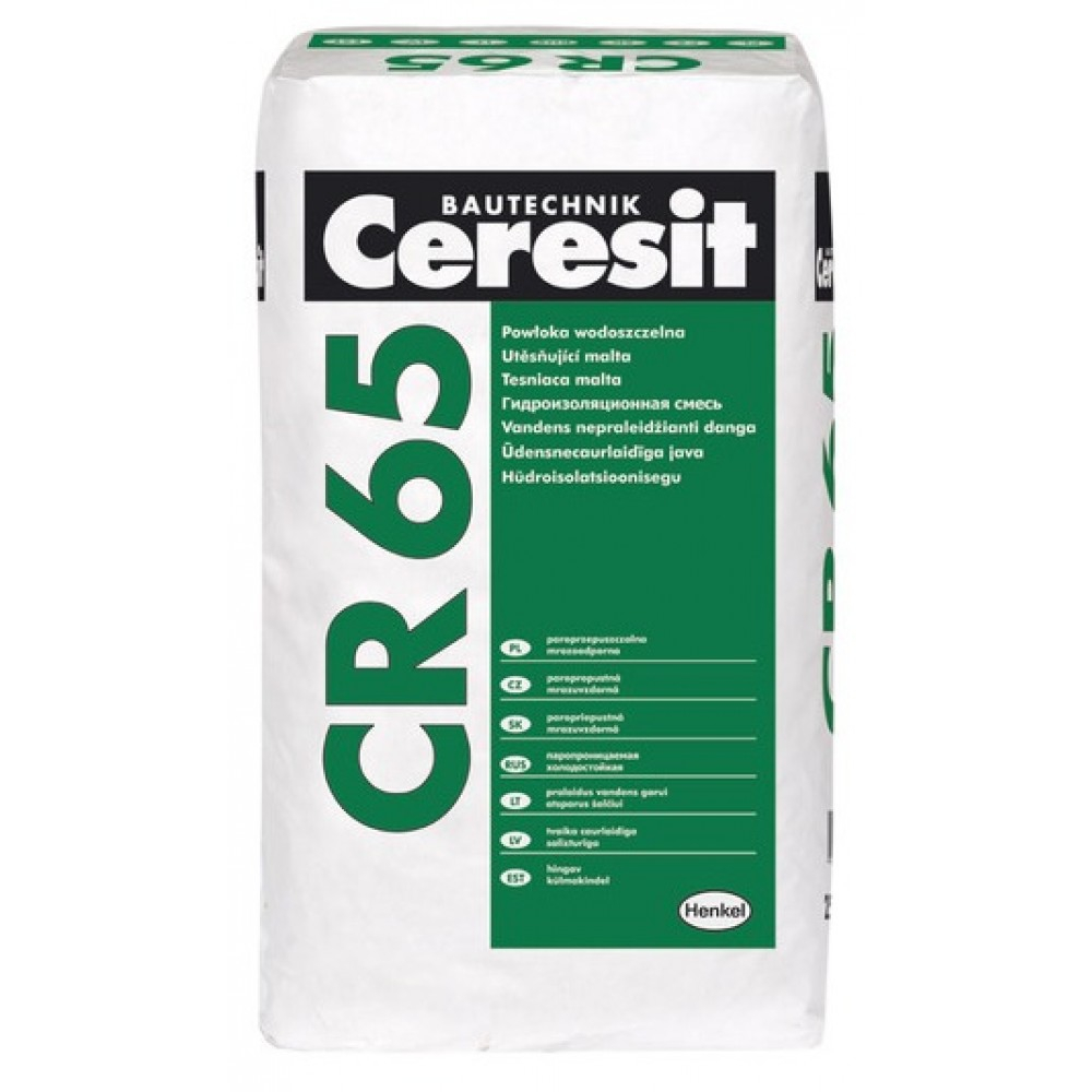 Гідроизоляціона суміш для жорстких покриттів Ceresit CR-65, 25 кг