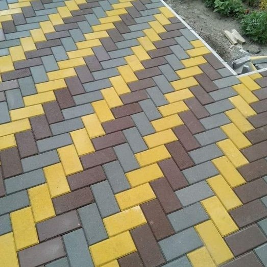 Тротуарна плитка Кирпичик 200х100, 60мм Жовтий