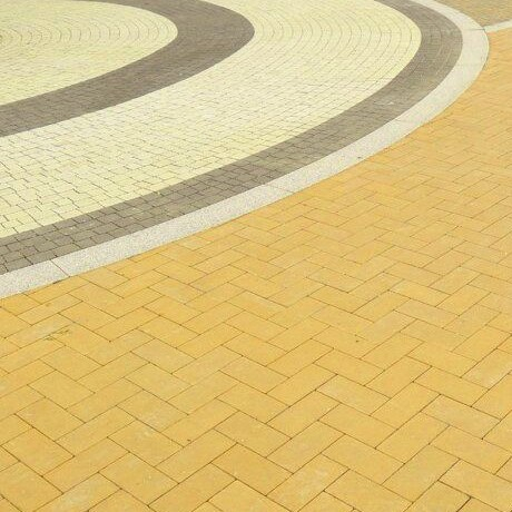 Тротуарна плитка Кирпич без фаски 40мм Жовтий