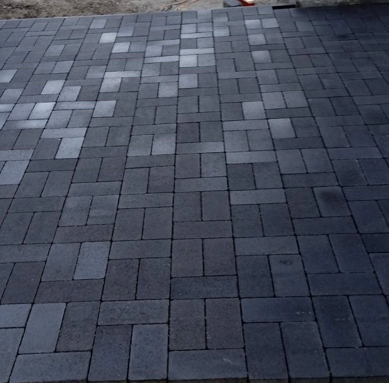 Тротуарна плитка Кирпич без фаски 40мм Графіт