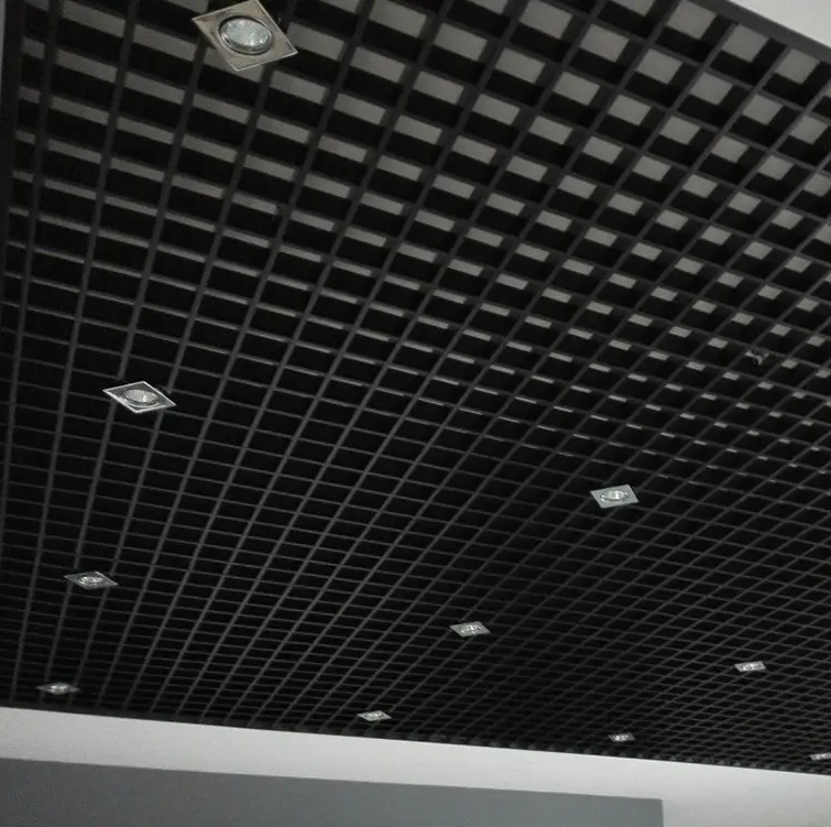 Підвісна стеля Грильято 100Х100 мм, Чорний