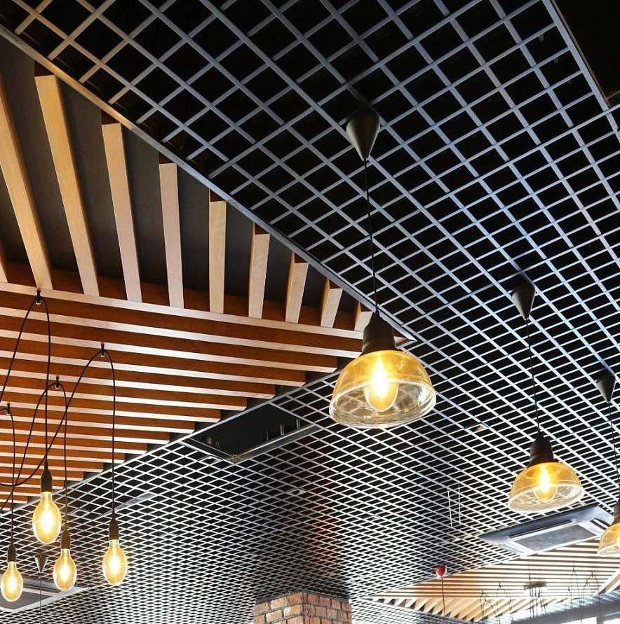 Підвісна стеля Грильято 100Х100 мм, Чорний