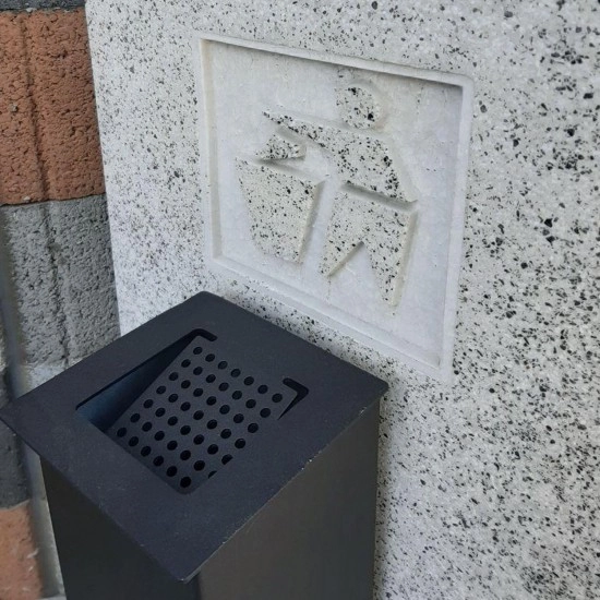 Урна бетонна Соло з попільничкою Золотий мандарин