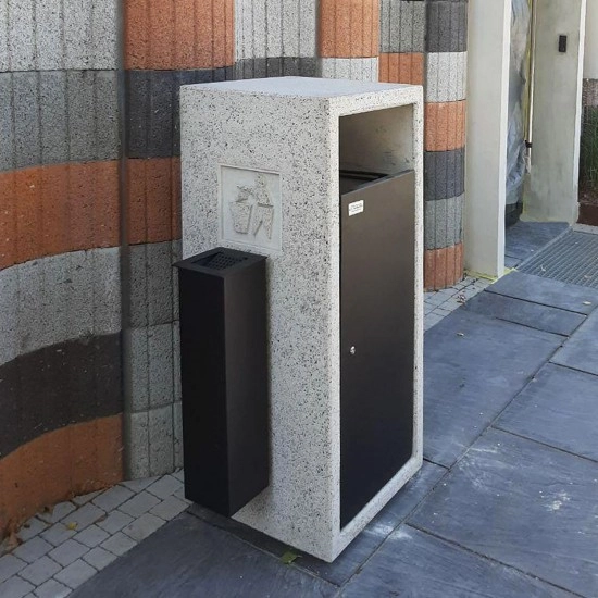 Урна бетонна Соло з попільничкою Золотий мандарин